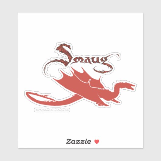 SMAUG™ Silhouette u. Name Aufkleber (Blatt)