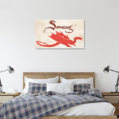 SMAUG™ Silhouette und Name Leinwanddruck (Insitu (Schlafzimmer))