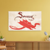 SMAUG™ Silhouette und Name Leinwanddruck (Insitu (Wohnzimmer))