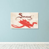 SMAUG™ Silhouette und Name Leinwanddruck (Insitu (Holzboden))