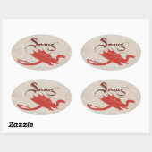 SMAUG™ Silhouette und Name Ovaler Aufkleber (Blatt)