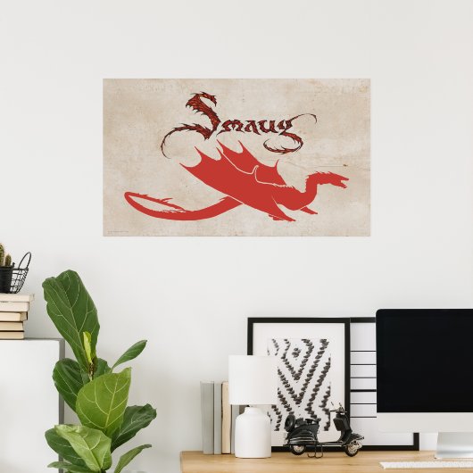 SMAUG™ Silhouette und Name Poster (Heimbüro)