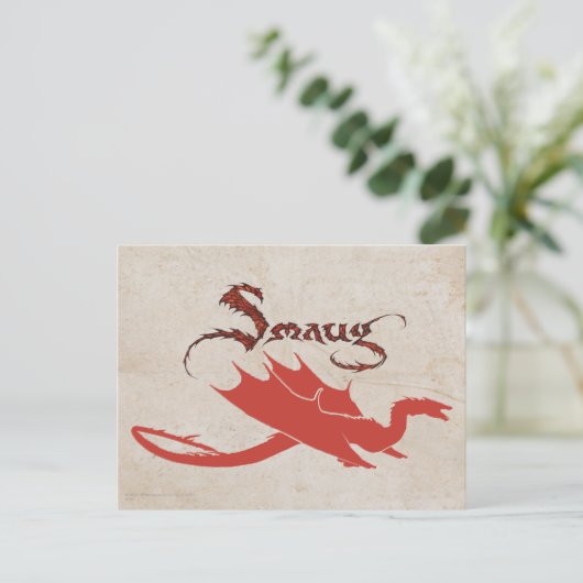 SMAUG™ Silhouette und Name Postkarte (Stehend Vorderseite)