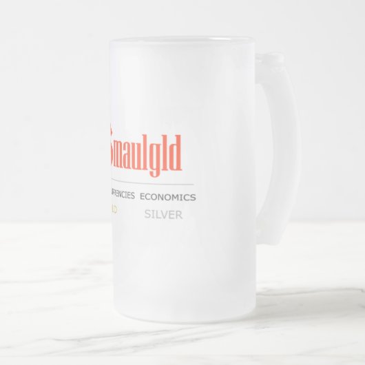 Smaulgld mattierte Bier-Tasse Mattglas Bierglas (VorderseiteRechts)