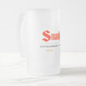 Smaulgld mattierte Bier-Tasse Mattglas Bierglas (Vorderseite Links)