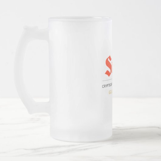 Smaulgld mattierte Bier-Tasse Mattglas Bierglas (Links)