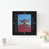 Smeaton Tower, Plymouth Hoe Quadratische Wanduhr (Zuhause)