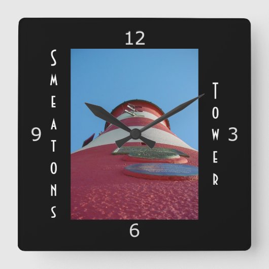 Smeaton Tower, Plymouth Hoe Quadratische Wanduhr (Vorderseite)