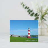 Smeatons Tower, The Hoe, Plymouth Postkarte (Stehend Vorderseite)