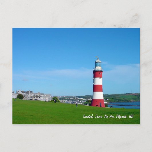 Smeatons Tower, The Hoe, Plymouth Postkarte (Vorderseite)