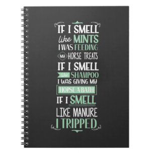 Smell Like Horse Horseback Riding Equestrian Humor Notizblock