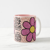 smell the flower , Floral Sparkle Aesthetic Gift Zweifarbige Tasse (VorderseiteRechts)