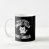 Smella Cat Smart Fart Humor Spoonerism Fella Laugh Kaffeetasse (Links)