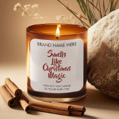 Smells Like Christmas Magic Candle Labels Quadratischer Aufkleber