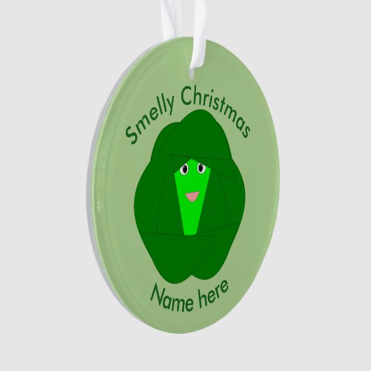 Smelly Christmas Brussels Sprout Acrylic Ornament (Vorderseite)
