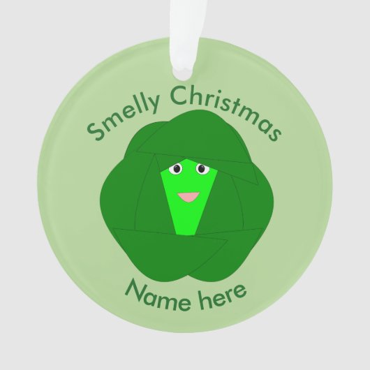 Smelly Christmas Brussels Sprout Acrylic Ornament (Vorderseite)