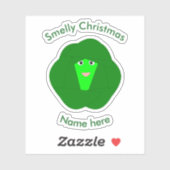 Smelly Christmas Brussels Sprout Custom Aufkleber (Blatt)