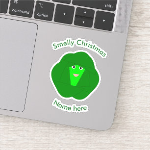 Smelly Christmas Brussels Sprout Custom Aufkleber