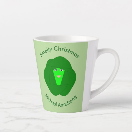 Smelly Christmas Brussels Sprout Custom Milchtasse (Rechts)