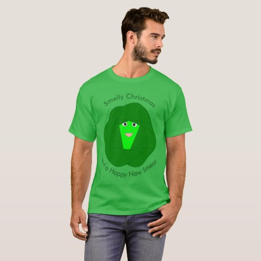 Smelly Christmas Brussels Sprout Custom T Shirt (Vorne ganz)