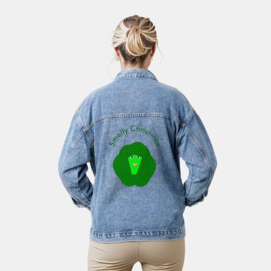 Smelly Christmas Brussels Sprout Funny Custom Jeansjacke (Modell)
