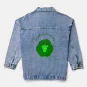 Smelly Christmas Brussels Sprout Funny Custom Jeansjacke (Rückseite)