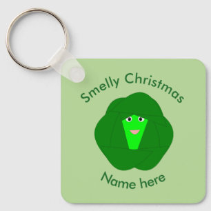 Smelly Christmas Brussels Sprout Funny Custom Schlüsselanhänger