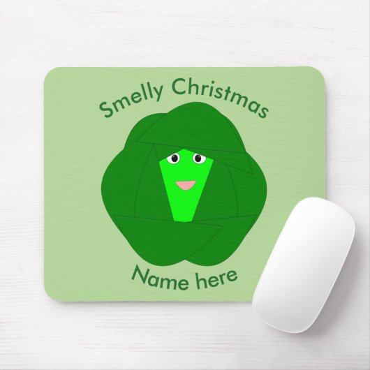 Smelly Christmas Brussels Sprout Mousepad (Mit Mouse)