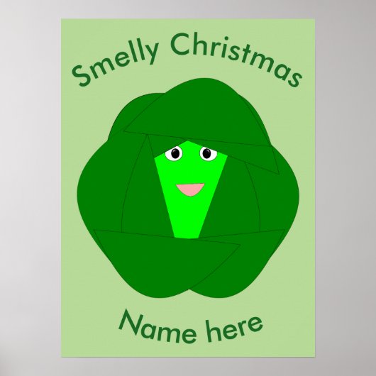 Smelly Christmas Brussels Sprout Poster (Vorne)