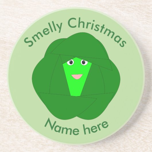 Smelly Christmas Brussels Sprout Untersetzer (Vorne)