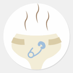 Smelly Diaper Runder Aufkleber