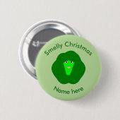 Smely Christmas Brussels Sprout Custom Button (Vorne & Hinten)