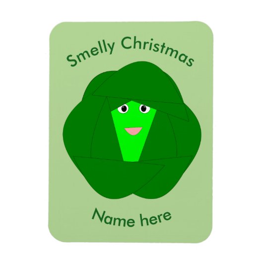 Smely Christmas Brussels Sprout Custom Magnet (Vertikal)