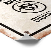 Smely Socks Area-Schild mit Biogefährdung-Symbol Poster (Ecke)