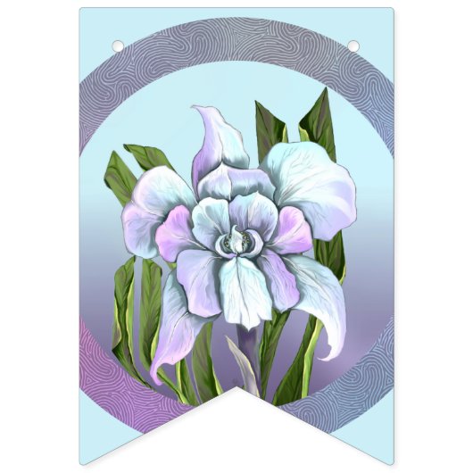 Smeraldo Blume buntet Flags Wimpelkette (Zweite Fahne)