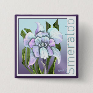 Smeraldo-Blume Button