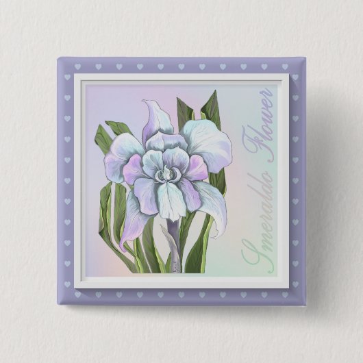 Smeraldo-Blume Button (Vorderseite)