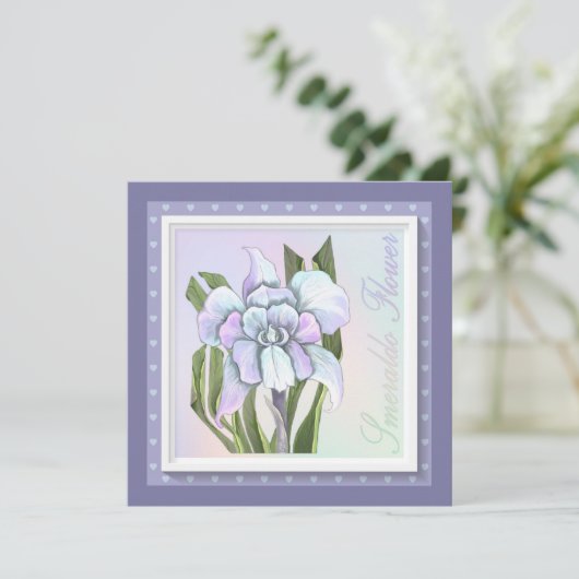 Smeraldo-Blume-Flachkarte (Stehend Vorderseite)