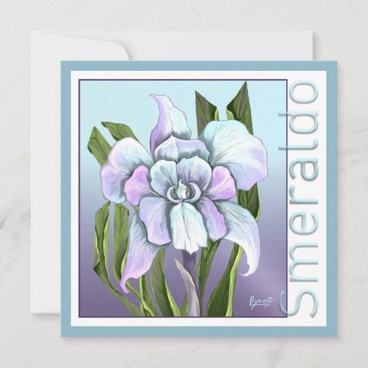 Smeraldo-Blume-Flachkarte (Vorderseite)