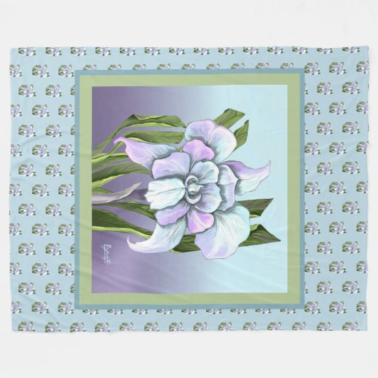 Smeraldo Blume Fleece Blanket (Vorderseite (Horizontal))