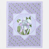 Smeraldo Blume Fleece Decke (Vorderseite)