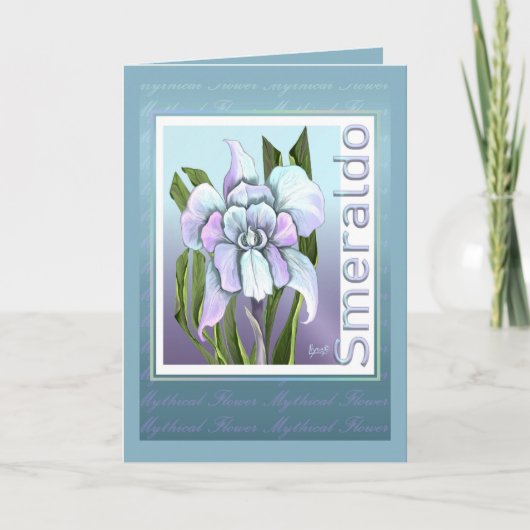 Smeraldo Blume Geburtstagskarte Karte (Vorderseite)