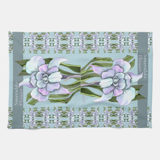 Smeraldo Blume Geschirrtuch (Horizontal)