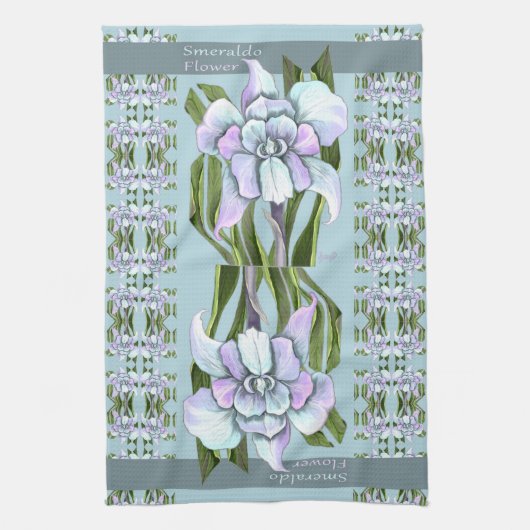 Smeraldo Blume Geschirrtuch (Vertikal)