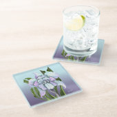 Smeraldo Blume Glasuntersetzer (Schrägansicht)