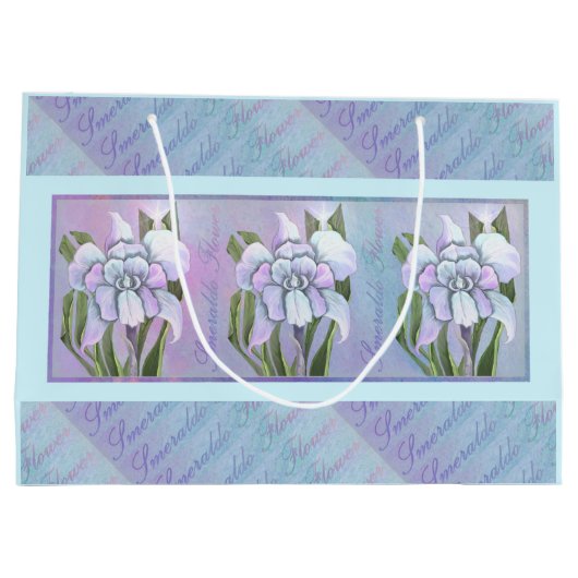 Smeraldo-Blume Große Geschenktüte (Rückseite)