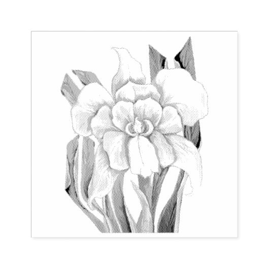 Smeraldo Blume Gummistempel (Prägung)