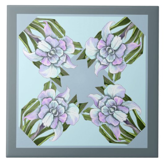 Smeraldo Blume Keramik Fliesen (Vorderseite)