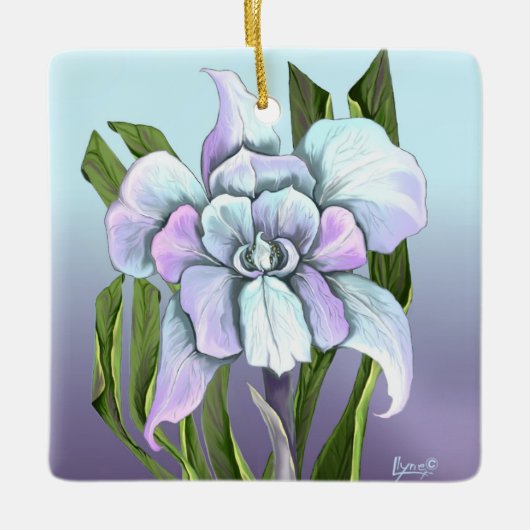 Smeraldo Blume Keramik Keramikornament (Vorderseite)