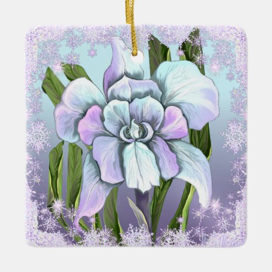 Smeraldo Blume Keramik Keramikornament (Vorderseite)